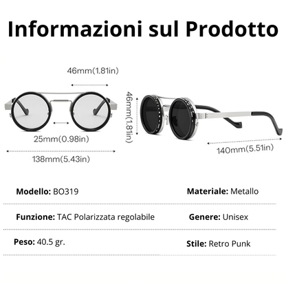 Occhiali polarizzati regolabili